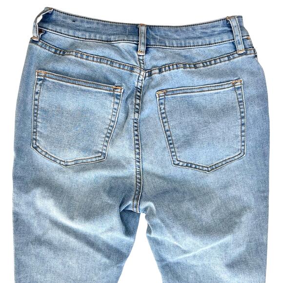 We The Free Denim Stretchy Jeans Women Sz 27 Faded Blue GRVY High Rise Skinny - Picture 5 of 10